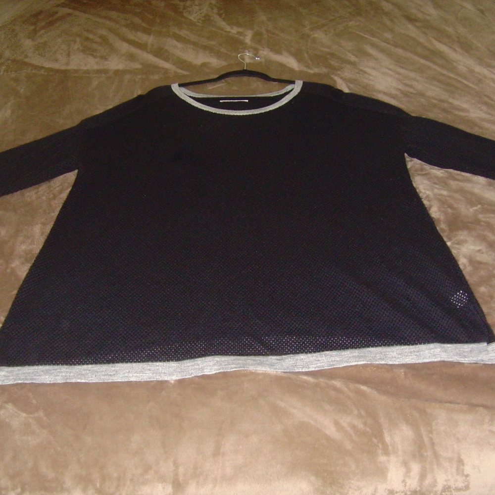 SEJOUR Black and Gray Tunic 2X-3X